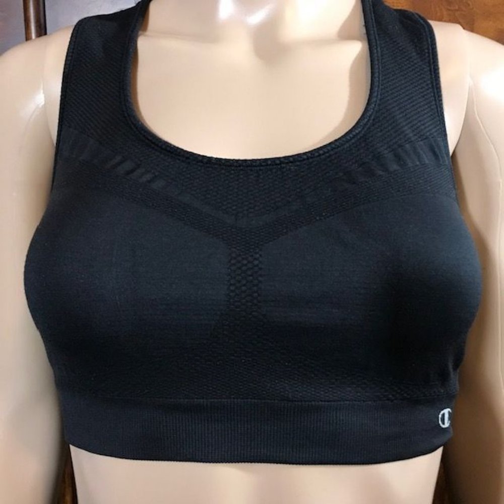 Champion Freedom Seamless Racerback Black Sport Bra